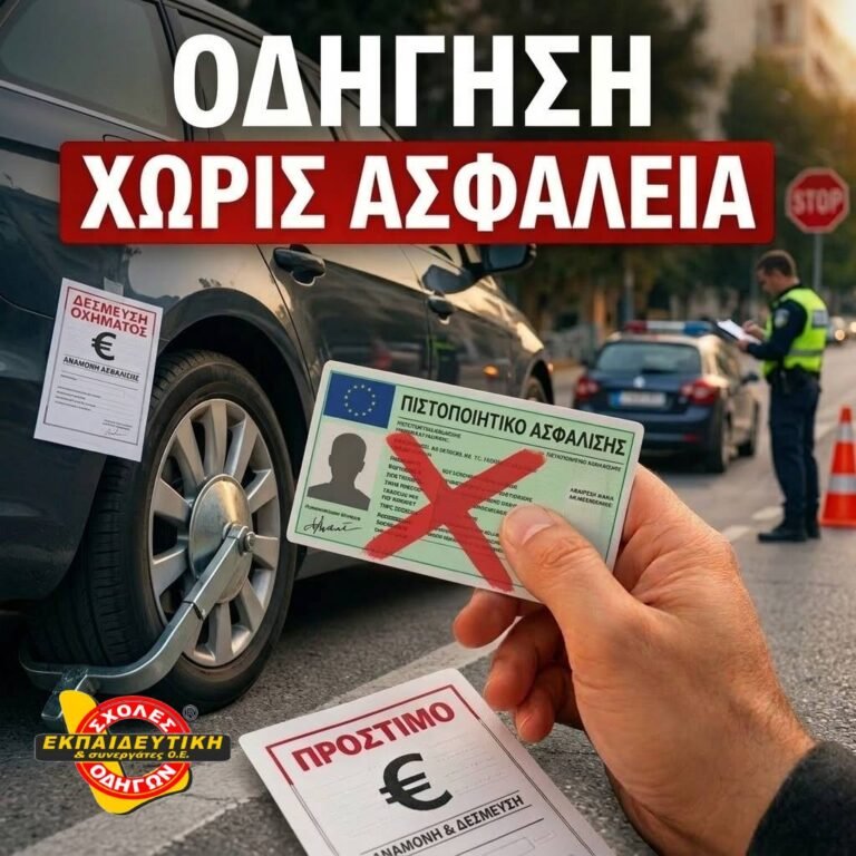 Ανασφάλιστο όχημα | Τι πρόστιμο έχει και τι προβλέπει η ελληνική νομοθεσία