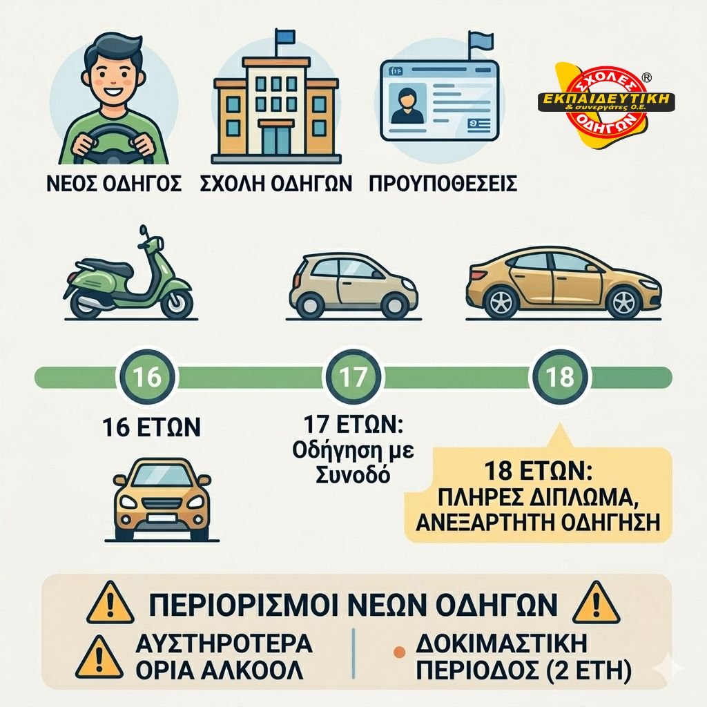 Από ποια ηλικία μπορώ να πάρω δίπλωμα οδήγησης στην Ελλάδα