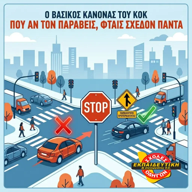 Ο βασικΟς κανΟνας του ΚΟΚ που αν τον παραβεΙς, φταις σχεδΟν πΑντα