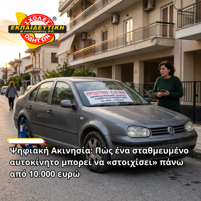 Ψηφιακη Ακινησια: Πως ενα σταθμευμενο αυτοκινητο μπορει να «στοιχισει» πανω απο 10.000 ευρω